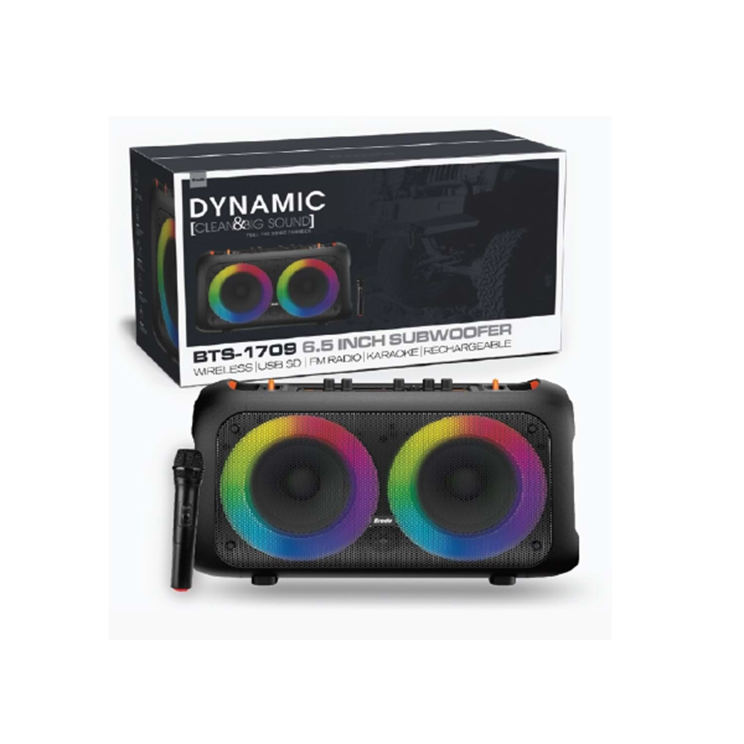Bts 1709 Taşınabilir Şarjlı Bluetooth Hoparlör 30w - Boomboxtr