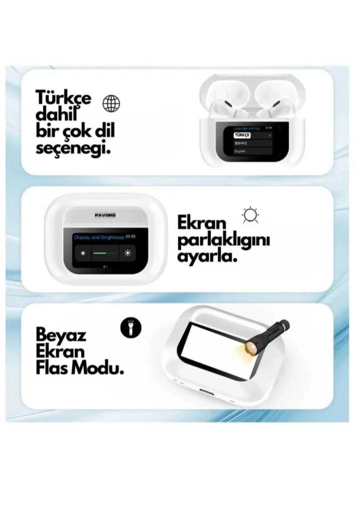 ENC A9 PRO Dokunmatik Dijital Ekranlı Aktif Gürültü Engelleme Bluetooth Kulaklık