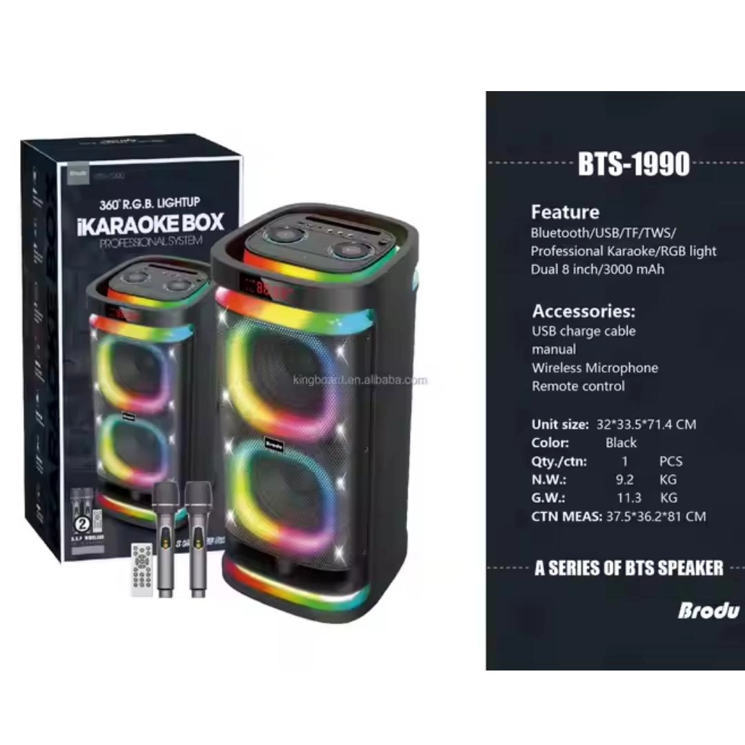 BTS-1990 RGB Bluetooth Hoparlör Parti Speaker - Boomboxtr