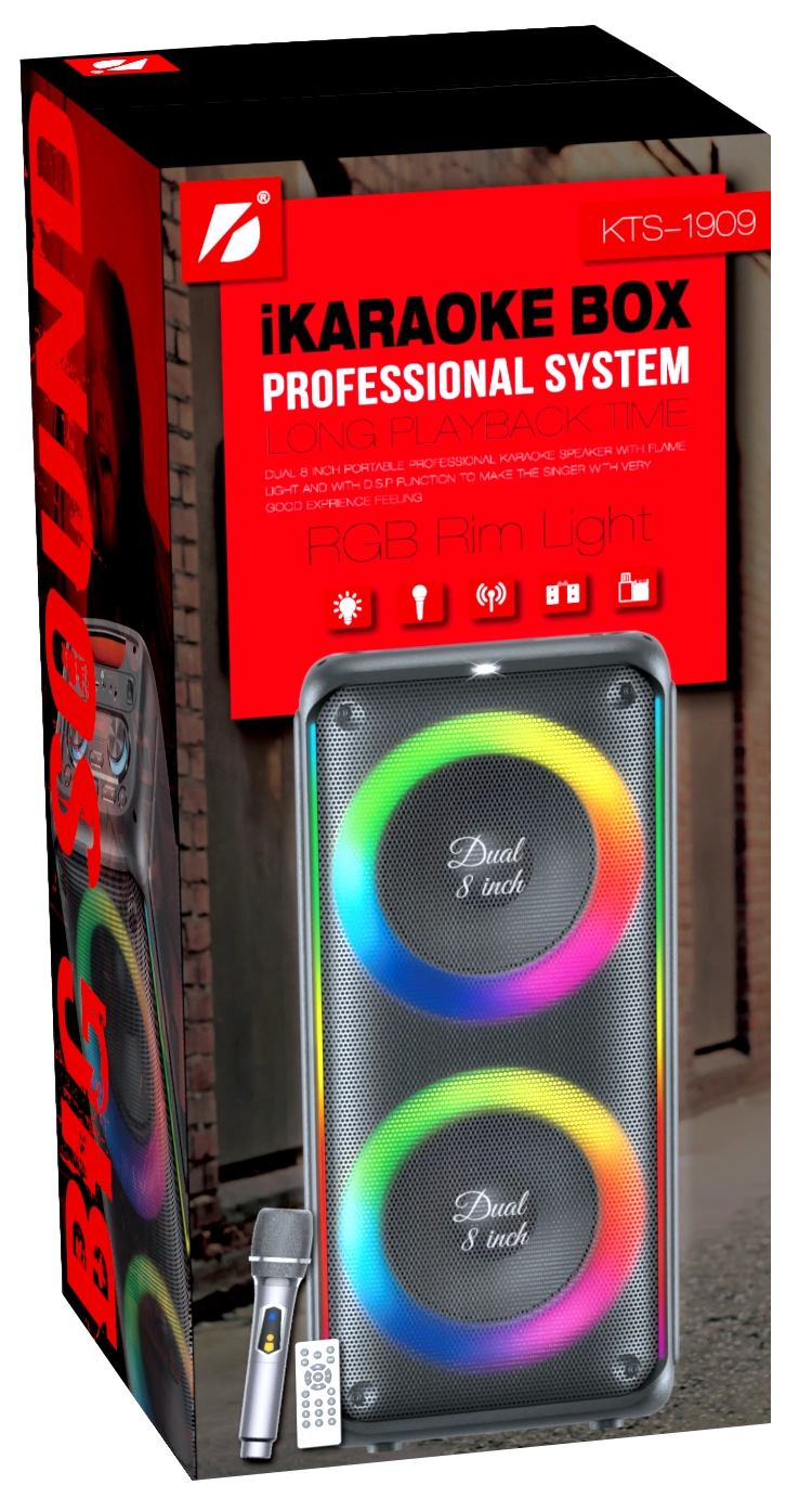 KTS 1909 Bluetooth Hoparlör | 60W RMS | 2x8” Woofer