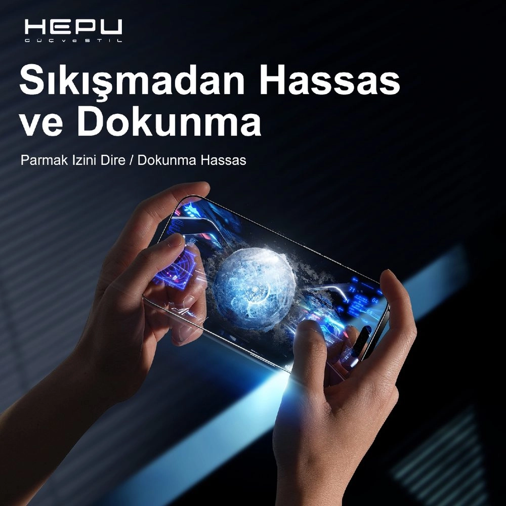 HEPU TITAN HD Clear Cam Ekran Koruyucu – iPhone 15 / 16 Uyumlu