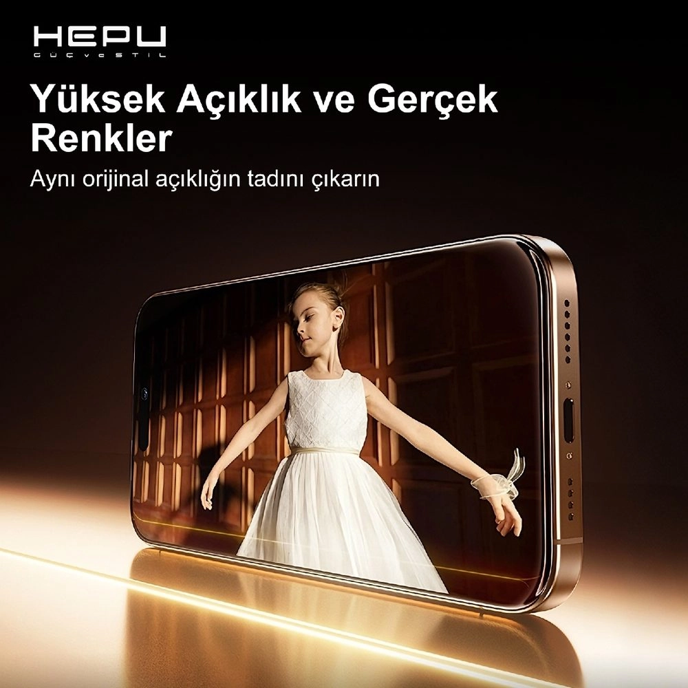 HEPU TITAN HD Clear Cam Ekran Koruyucu – iPhone 15 Pro Uyumlu