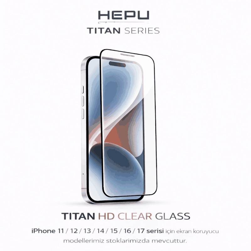 HEPU TITAN HD Clear Cam Ekran Koruyucu – iPhone 17 Pro Max Uyumlu