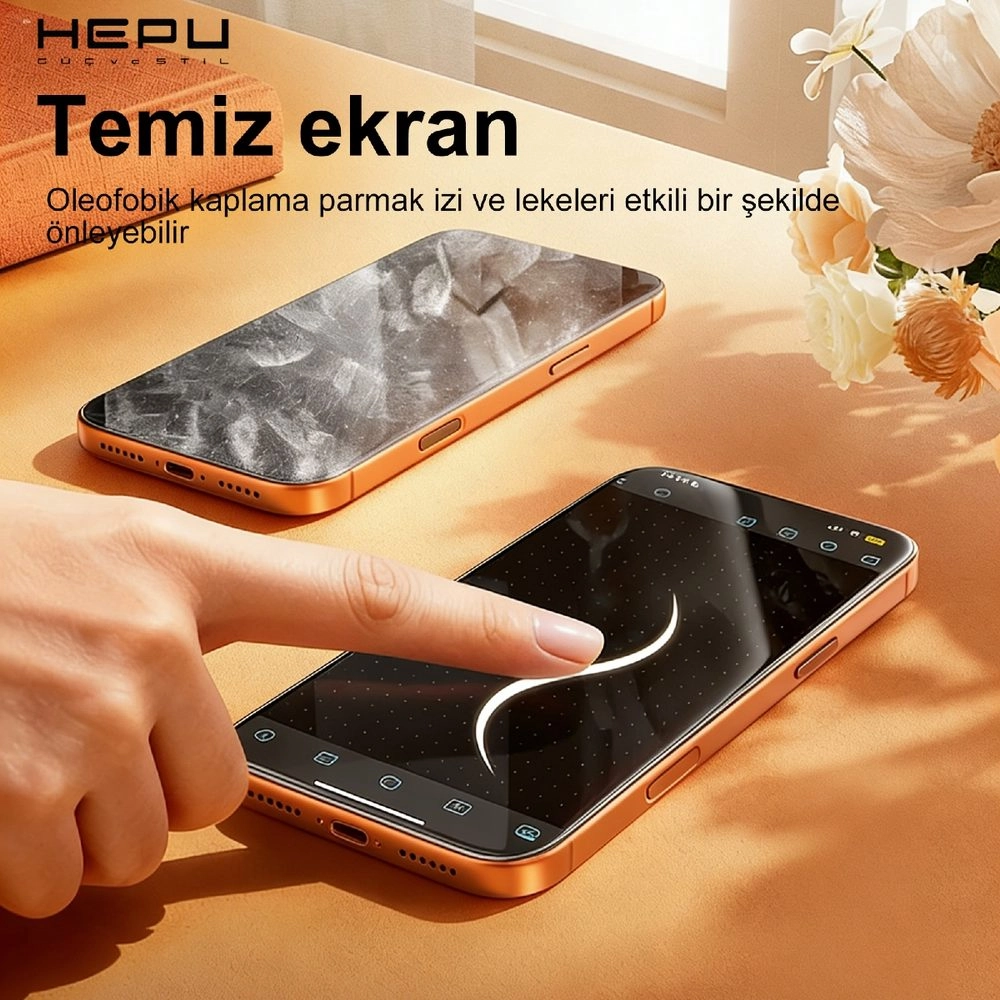 HEPU ARMOR Series Clear HD Cam Ekran Koruyucu – iPhone 14 Pro Max Uyumlu