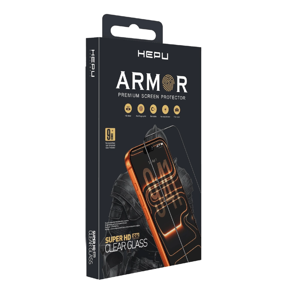 HEPU ARMOR Series Clear HD Cam Ekran Koruyucu – iPhone 16 Pro / 17 Uyumlu