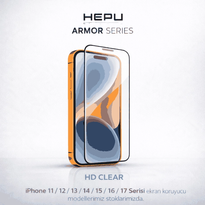 HEPU ARMOR Series Clear HD Cam Ekran Koruyucu – iPhone 17 Pro Max Uyumlu