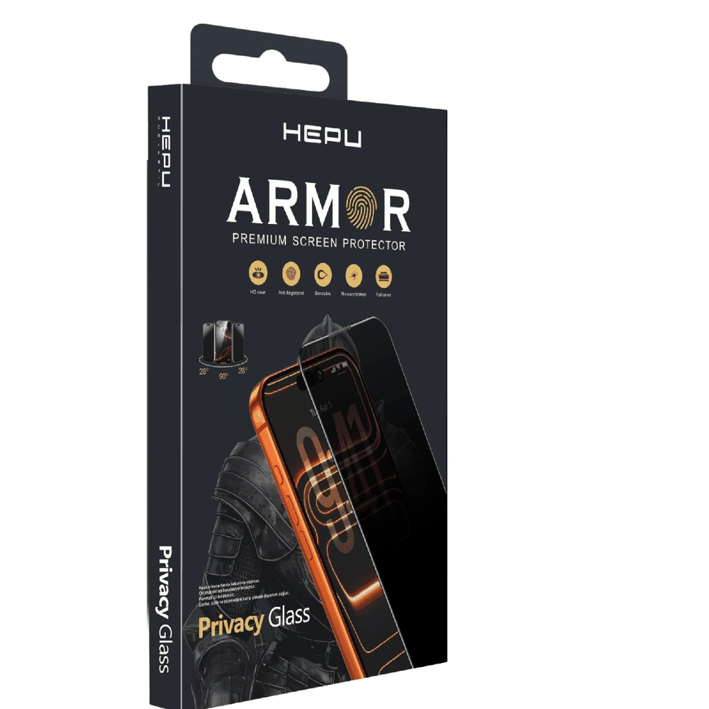 HEPU ARMOR Series Privacy Cam Ekran Koruyucu – iPhone 11 / XR Uyumlu
