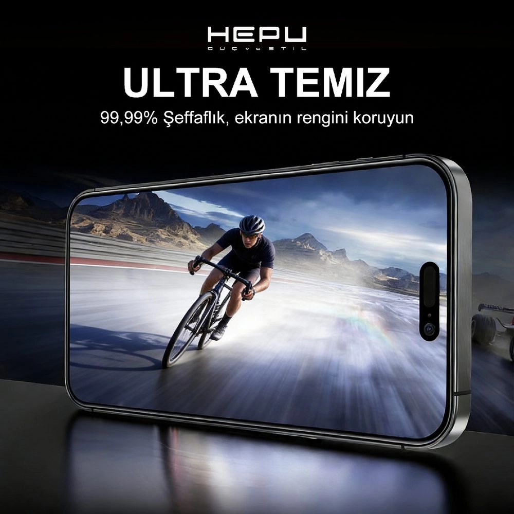 HEPU ARMOR Series Privacy Cam Ekran Koruyucu – iPhone 14 Pro Uyumlu