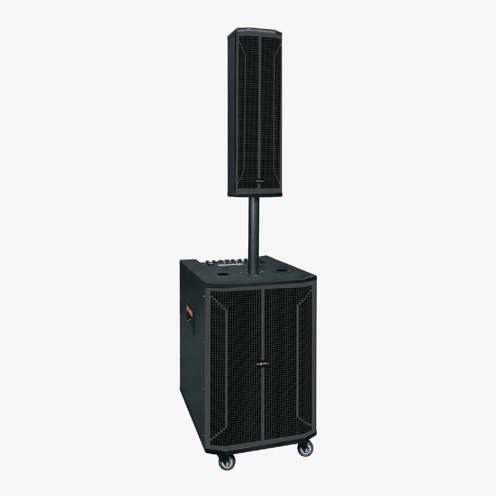 HEPU HP-993 Profesyonel Taşınabilir Ses Sistemi – 12” Subwoofer, 280W Güç, Kablosuz Mikrofonlu