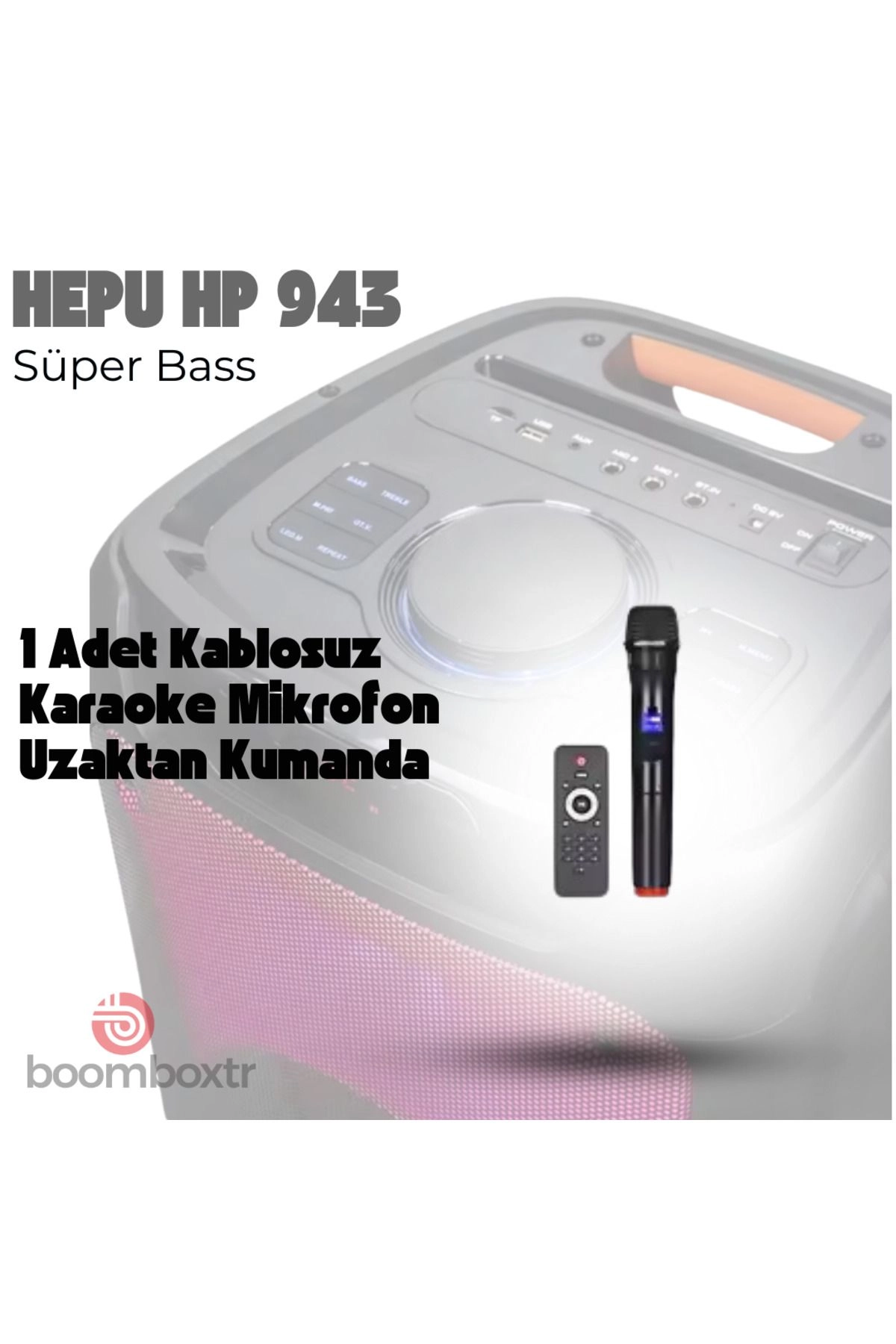 HEPU HP-943 Bluetooth Parti Hoparlör | 80W RMS | Ultra Bass