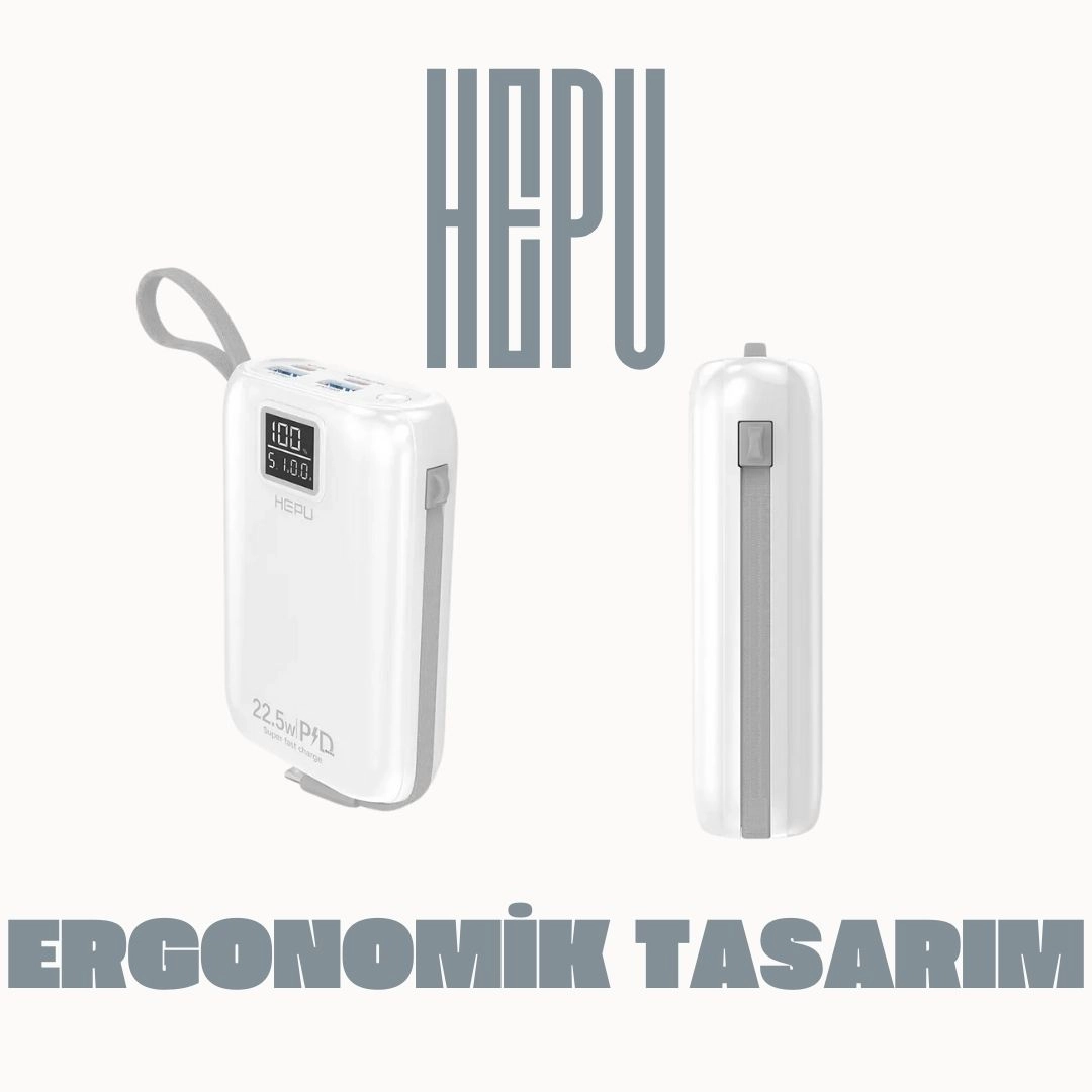 HEPU Hp A-02 20.000 mAh Power Bank 22.5 W PD Hızlı Şarj