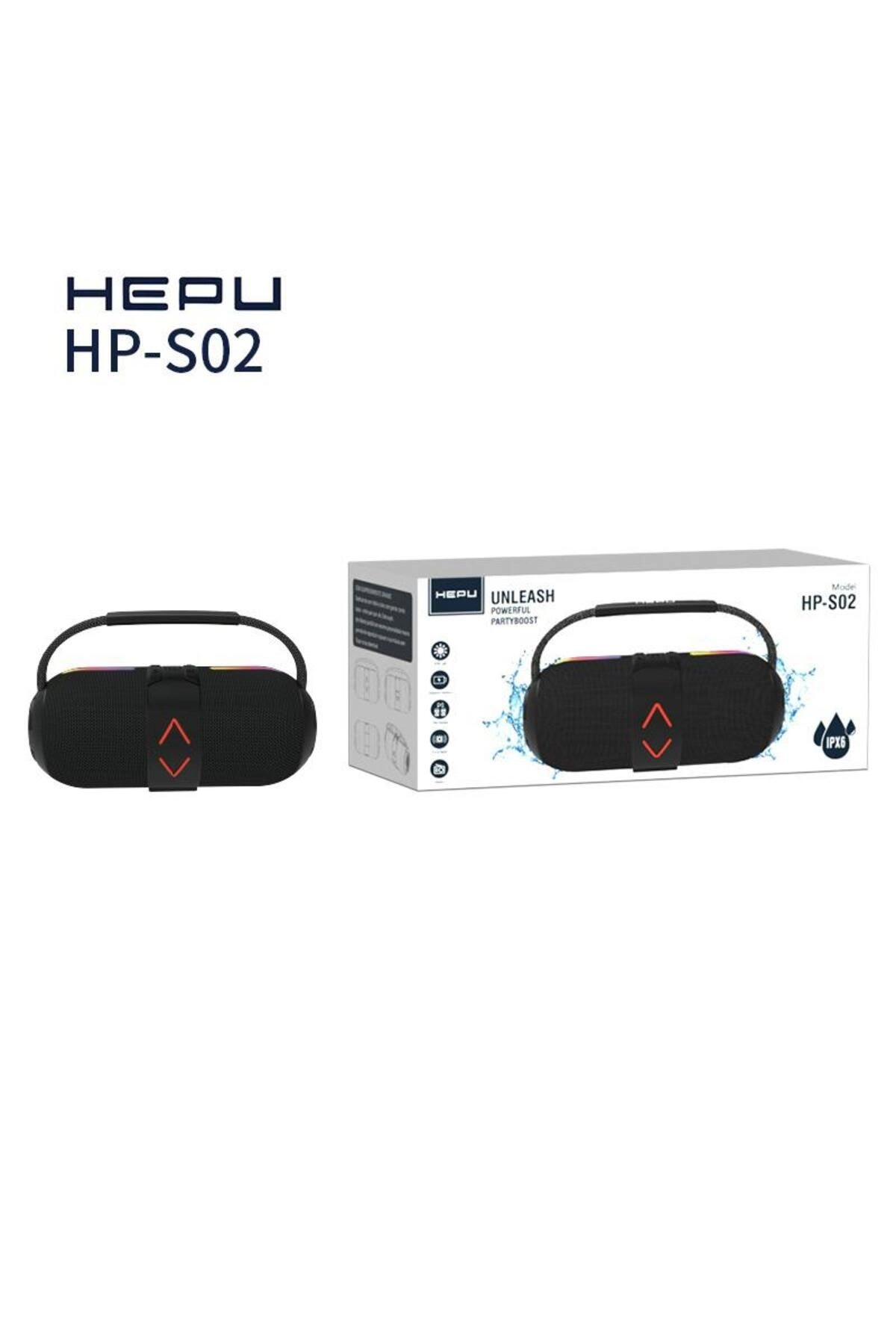 HP S02 Taşınabilir Şarjlı Bluetooth Hoparlör Rgb High Sound Ultra Bass