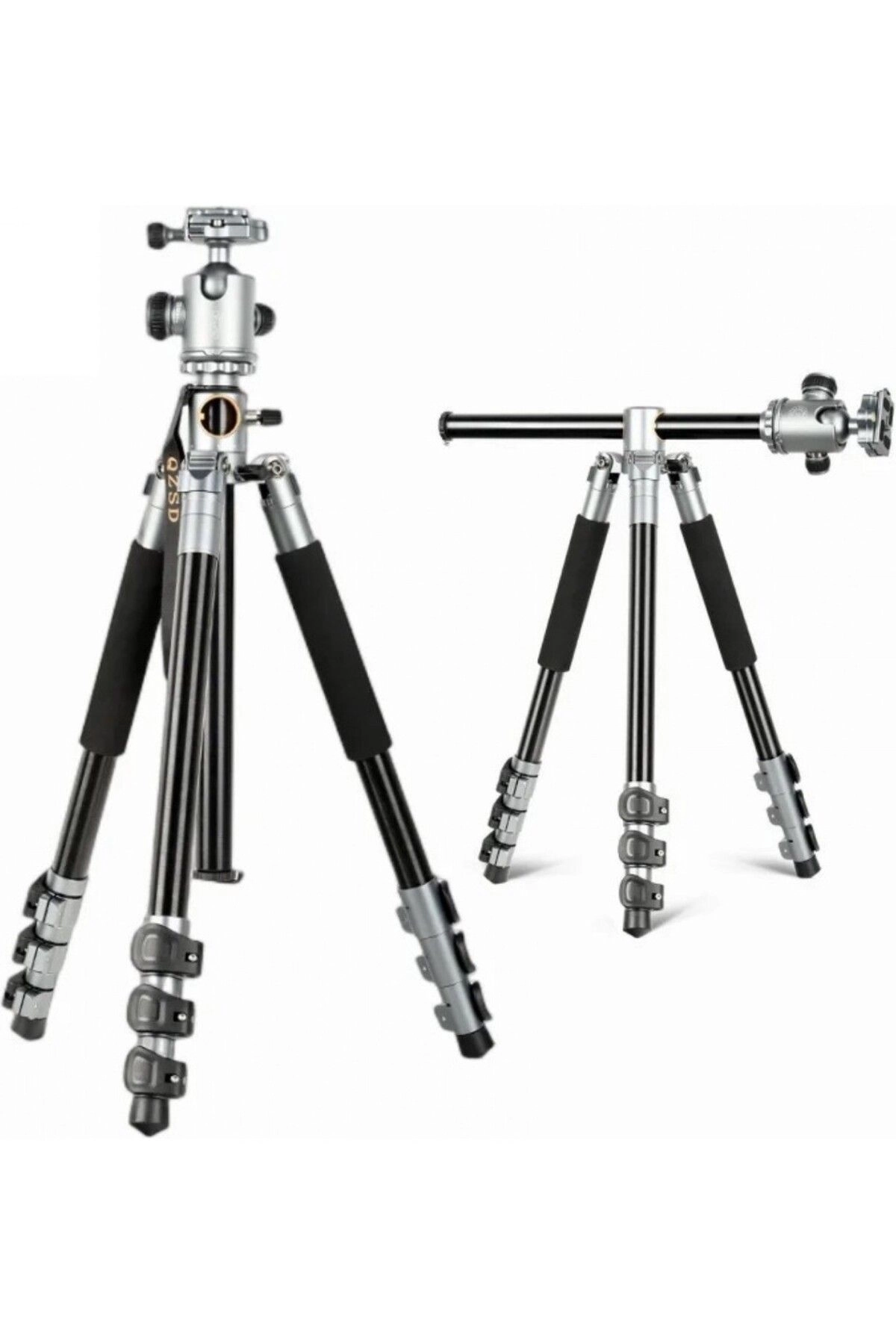 T03 360 Crossbar Tripod Profesyonel Yatak Dikey Panaromik Başlı Tripod Makro Hassas 160 cm