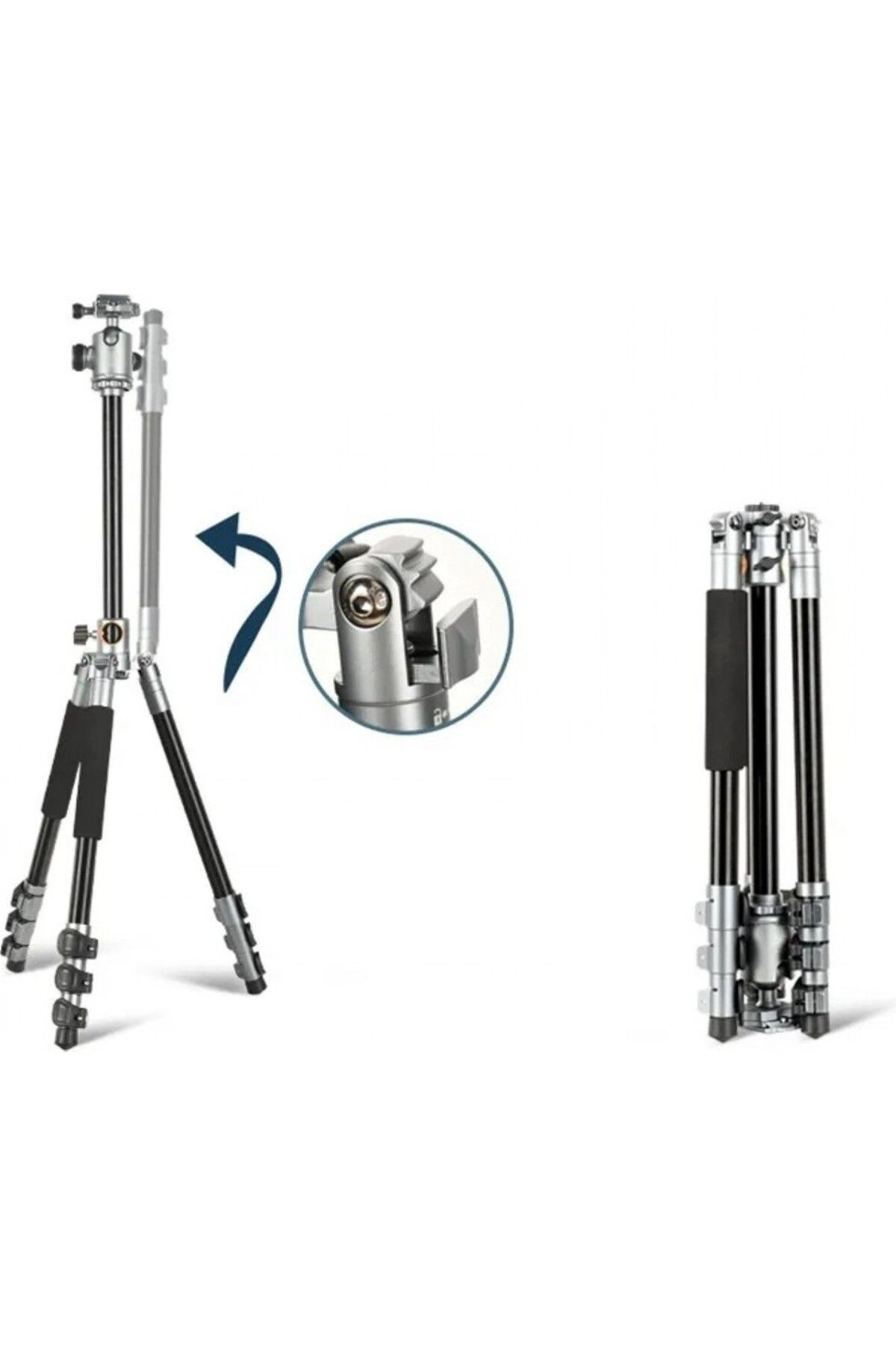 T03 360 Crossbar Tripod Profesyonel Yatak Dikey Panaromik Başlı Tripod Makro Hassas 160 cm