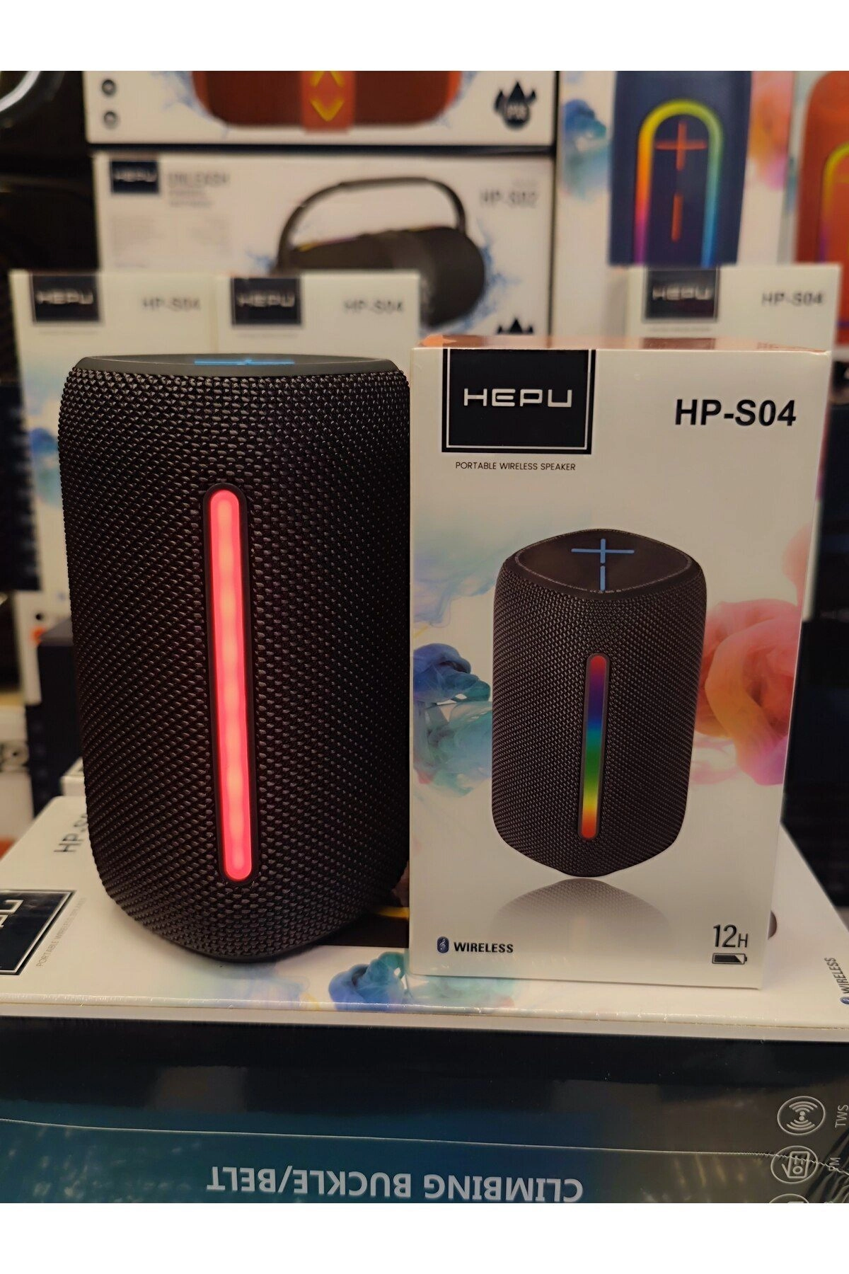 HP-S04 Taşınabilir Şarjlı Bluetooth Hoparlör Rgb Usb Aux Tf 1200 Mah 3 inc