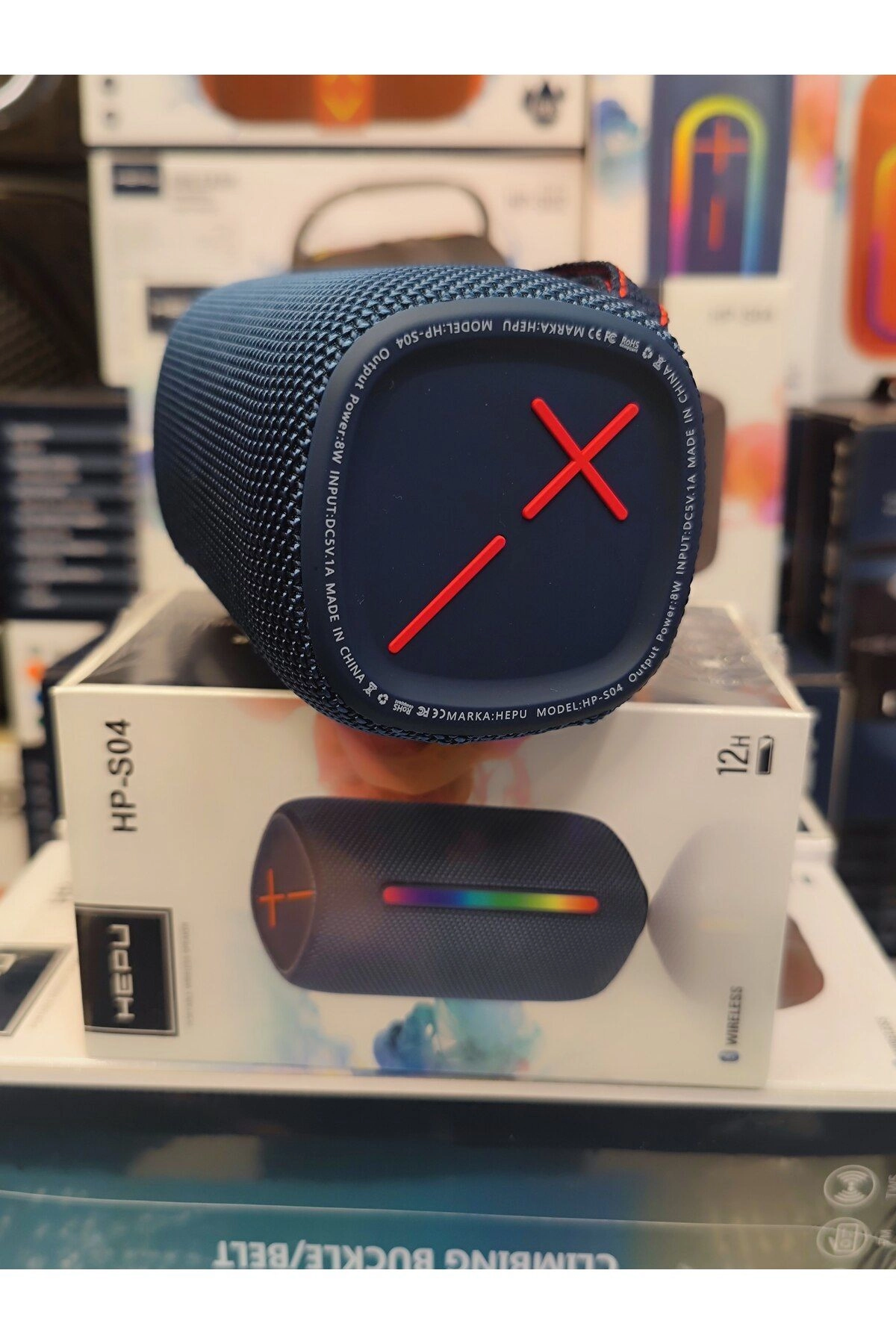 HP-S04 Taşınabilir Şarjlı Bluetooth Hoparlör Rgb Usb Aux Tf 1200 Mah 3 inc