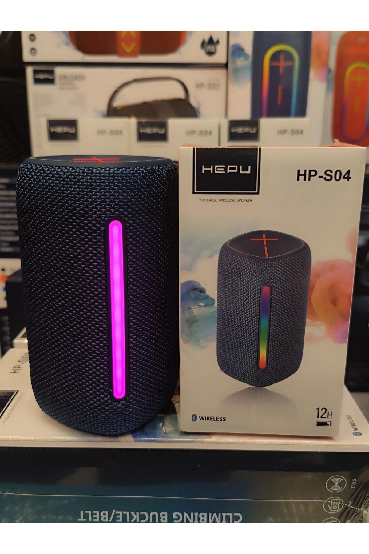 HP-S04 Taşınabilir Şarjlı Bluetooth Hoparlör Rgb Usb Aux Tf 1200 Mah 3 inc