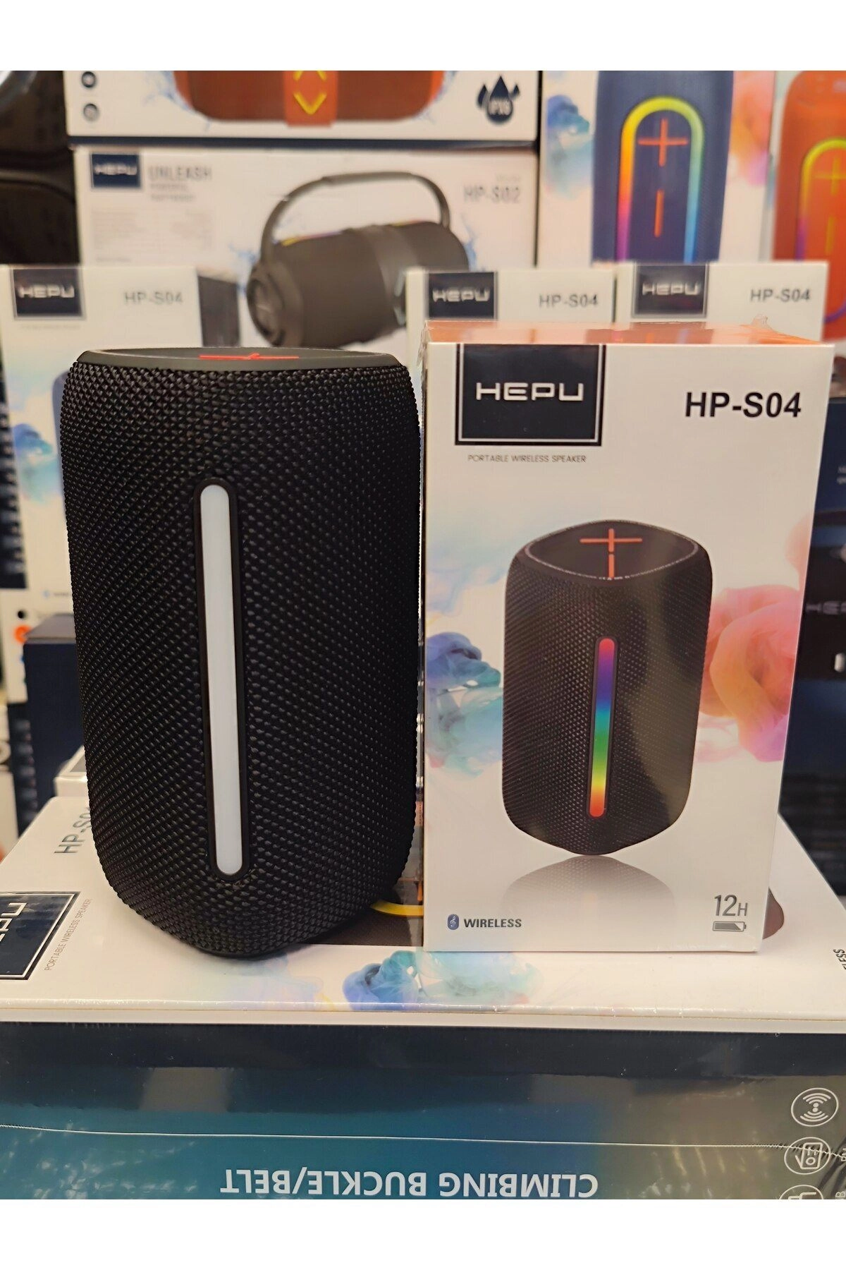 HP-S04 Taşınabilir Şarjlı Bluetooth Hoparlör Rgb Usb Aux Tf 1200 Mah 3 inc