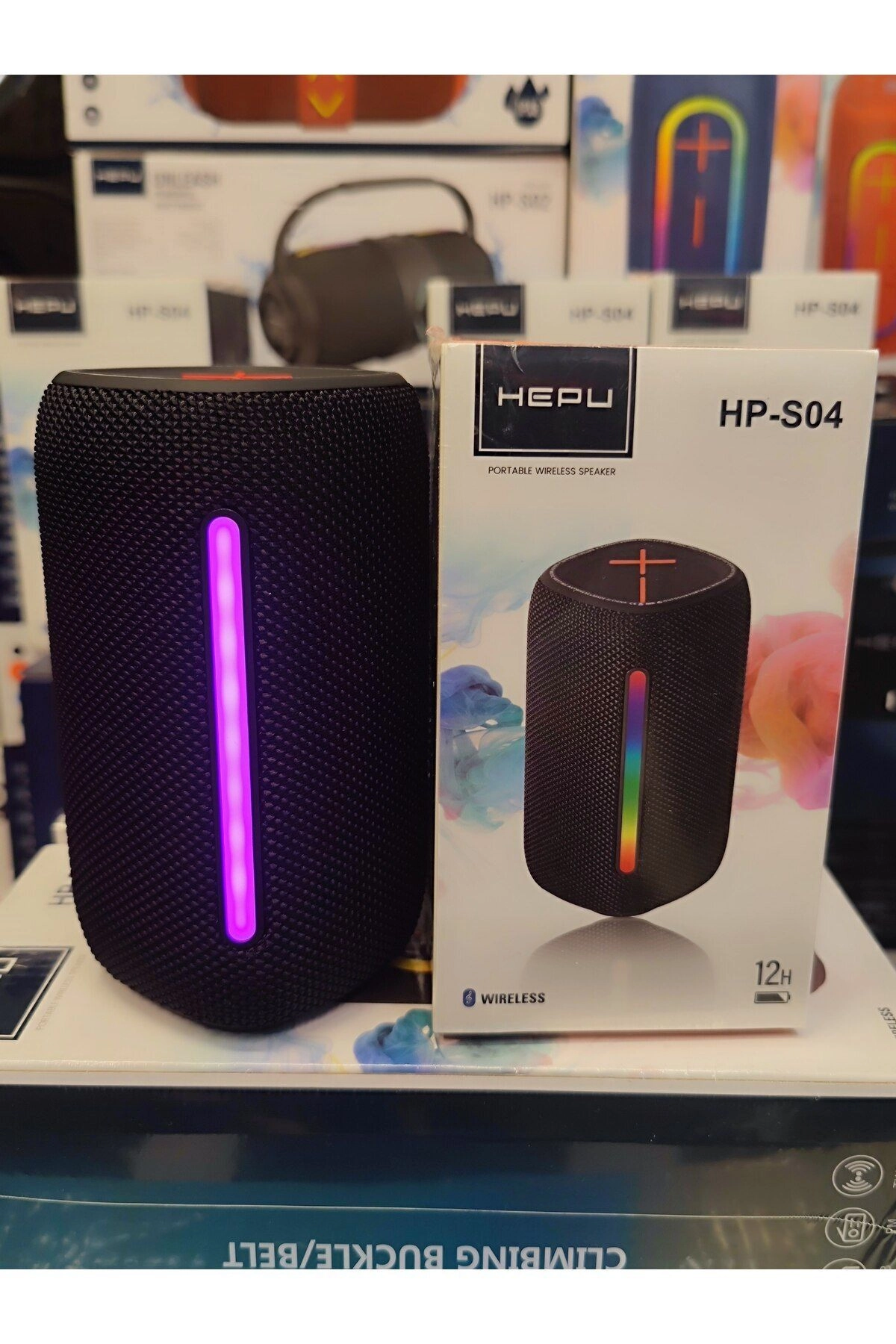 HP-S04 Taşınabilir Şarjlı Bluetooth Hoparlör Rgb Usb Aux Tf 1200 Mah 3 inc