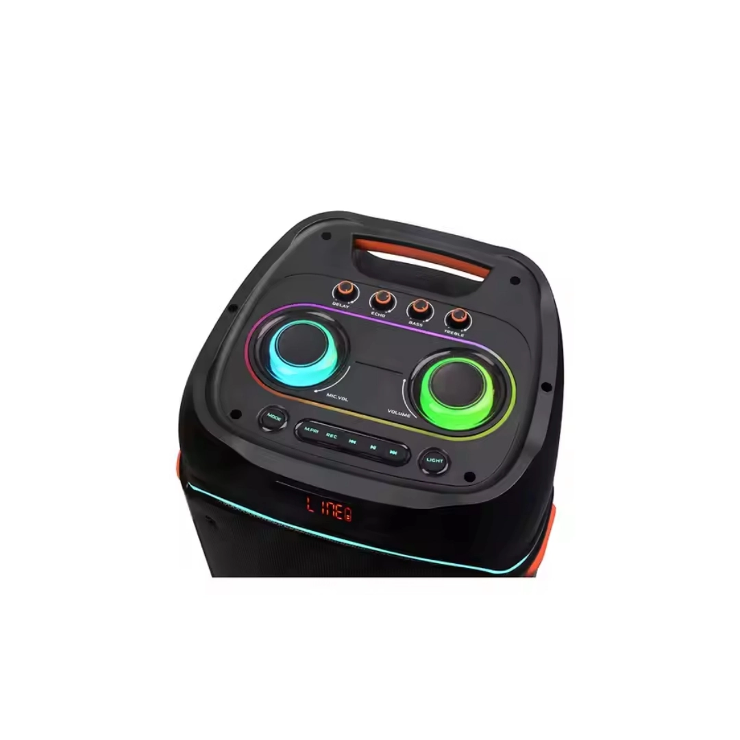 Hepu HP 102 Taşınabilir Şarjlı Bluetooth Hoparlör 2*10 inc Subwoofer Ultra Bass Muhteşem Ses Detayları Rgb Efektif Aydınlatma Usb Aux Tf 
