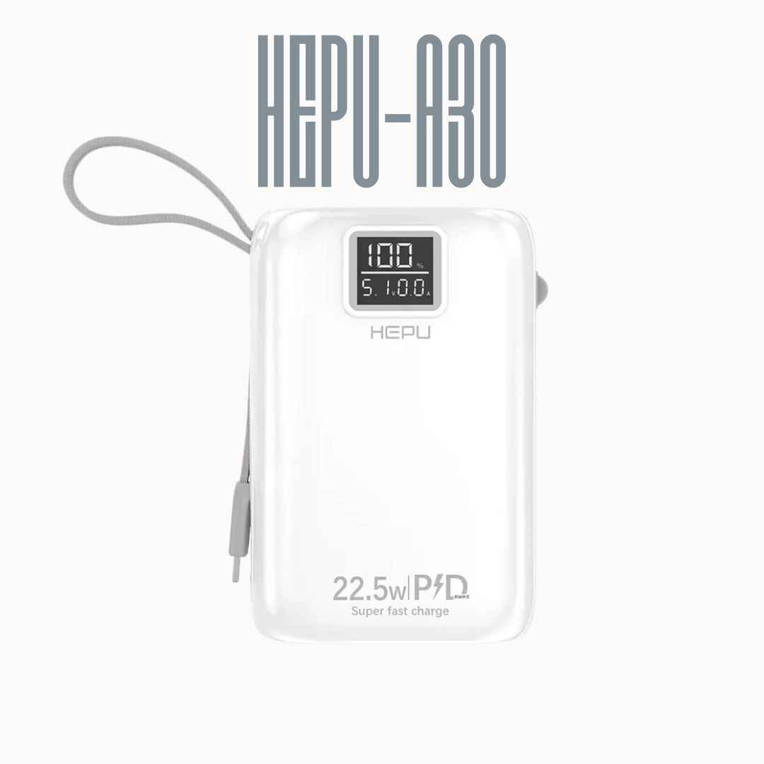 Hepu HP A-03 30.000 mAh Power Bank 22.5W PD Hızlı Şarj 1 To 6