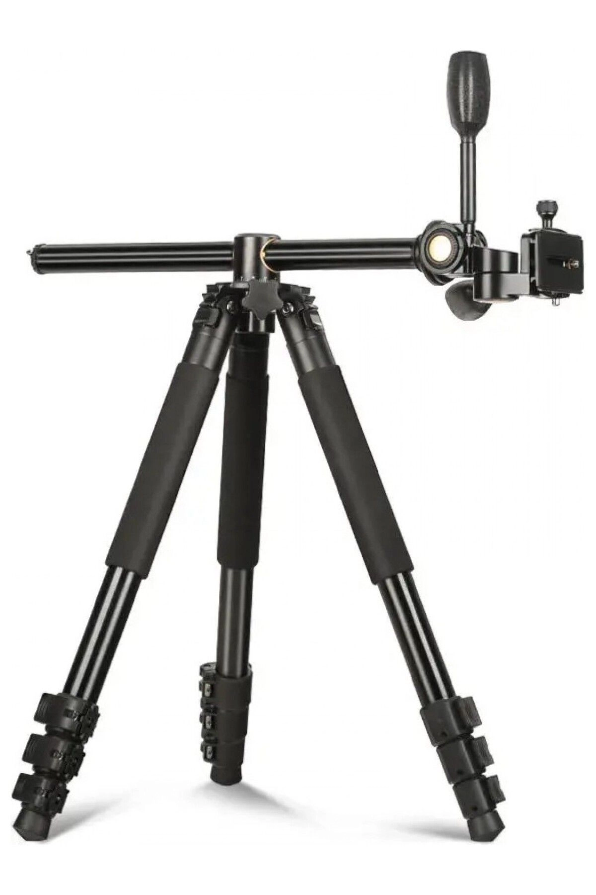 T06 Profesyonel Tripod 190 cm Yatay Kullanım Fonksiyonlu Panoromik 360 Derece Dönebilir Monopod
