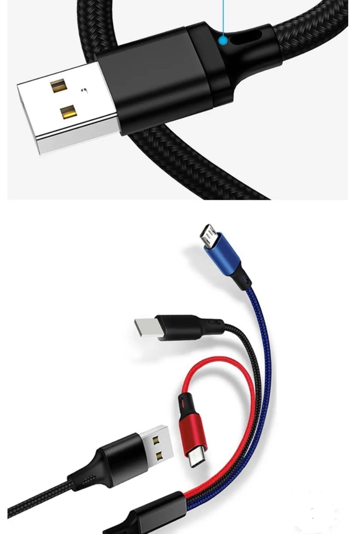 4in1 3in1 3A USB tip C mikro kablo iPhone 14 13 12 11 3 in 1 2 in 1 şarj kablosu
