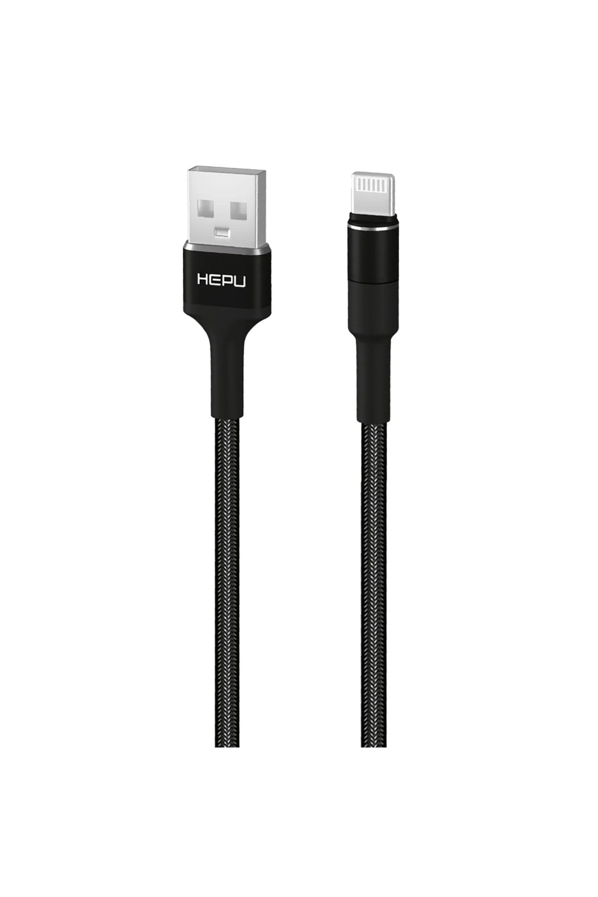 Hp-416 Solid Usb - Iph Lightning Qc3.0 3.1a Şarj Kablosu 1mt Siyah