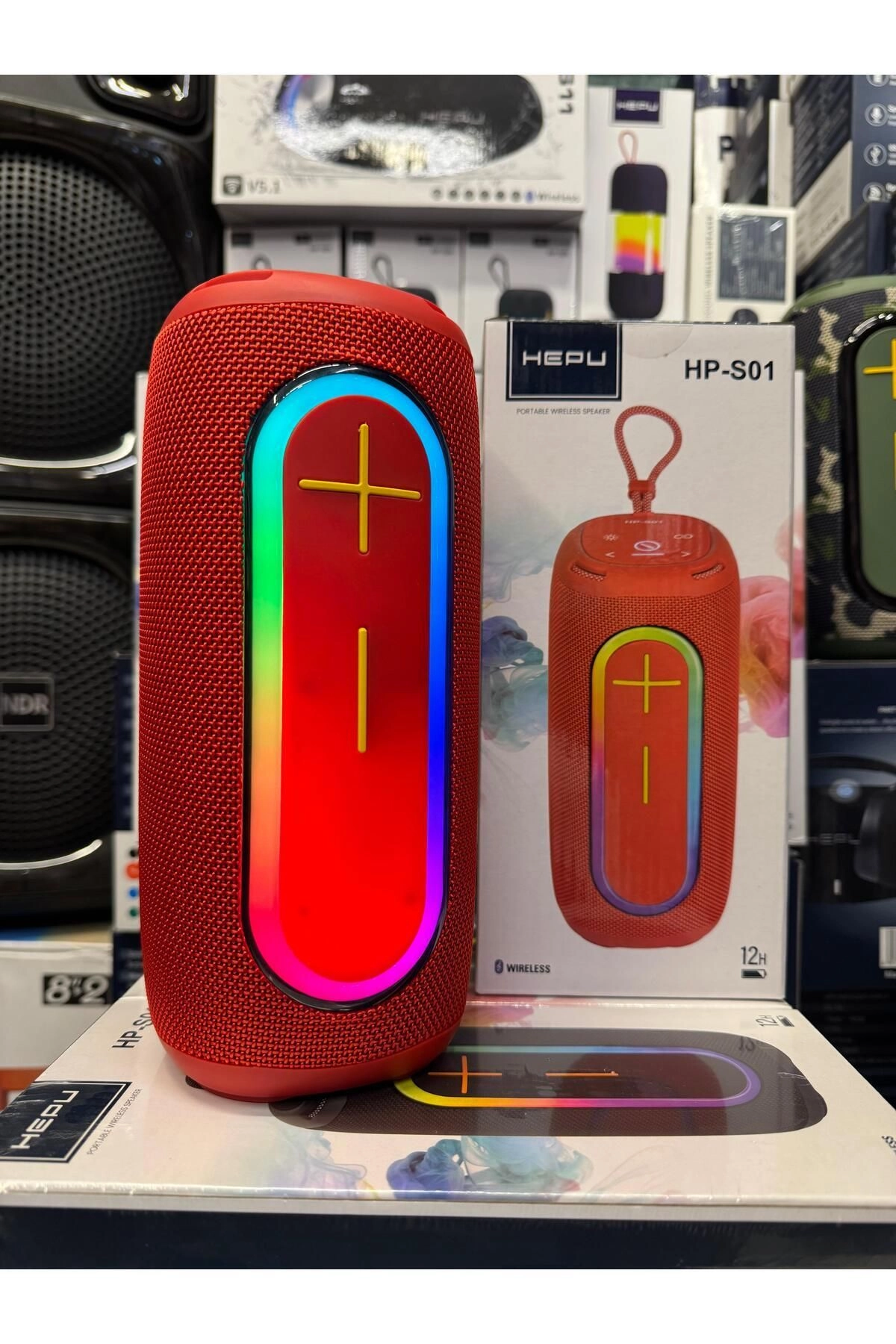 HP-S01 Taşınabilir Şarjlı Bluetooth Hoparlör  3000 Mah Rgb Aux.usb.tf 20w Rms TWS Type-c Şarj