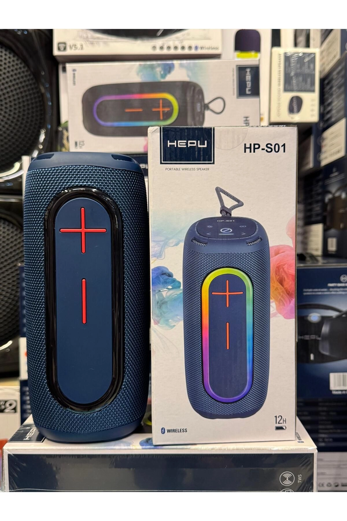 HP-S01 Taşınabilir Şarjlı Bluetooth Hoparlör  3000 Mah Rgb Aux.usb.tf 20w Rms TWS Type-c Şarj