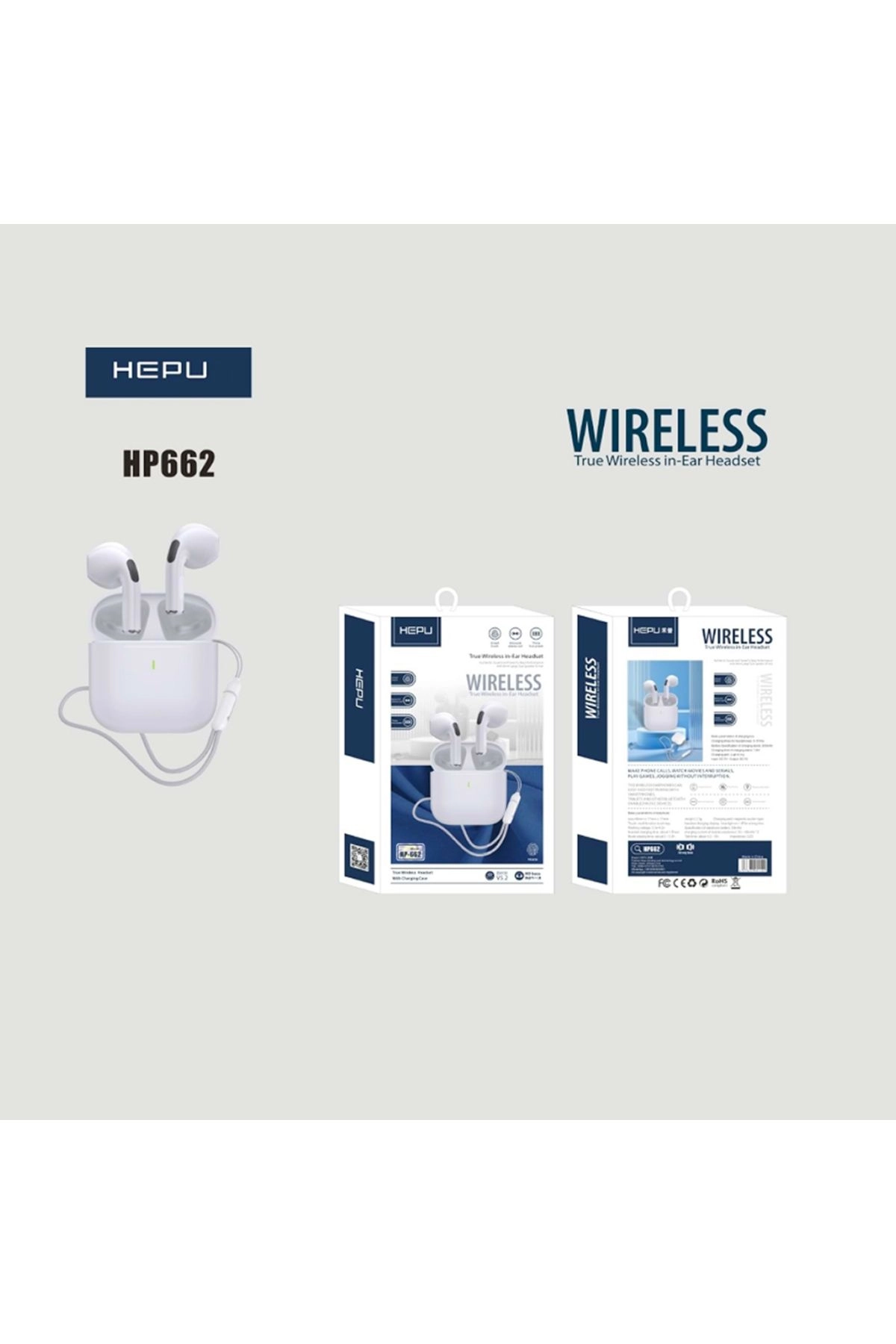 HP662 TWS Kablosuz Kulak İçi Bluetooth Kulaklık