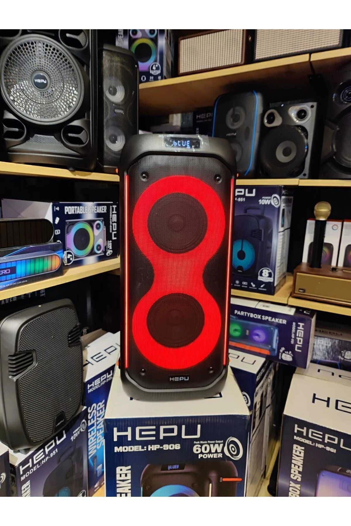 HP 906 Taşınabilir Şarjlı Bluetooth Parti Hoparlörü 60 w 6.5 inc*2 Rgb Efektif Aydınlatma