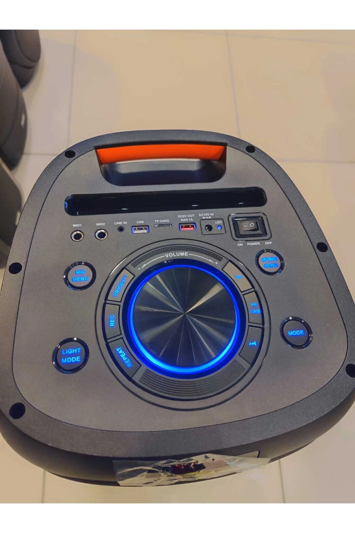 HP 908 Taşınabilir Şarjlı 80 w 2*8 inch Bluetooth Parti Hoparlörü Bass boost