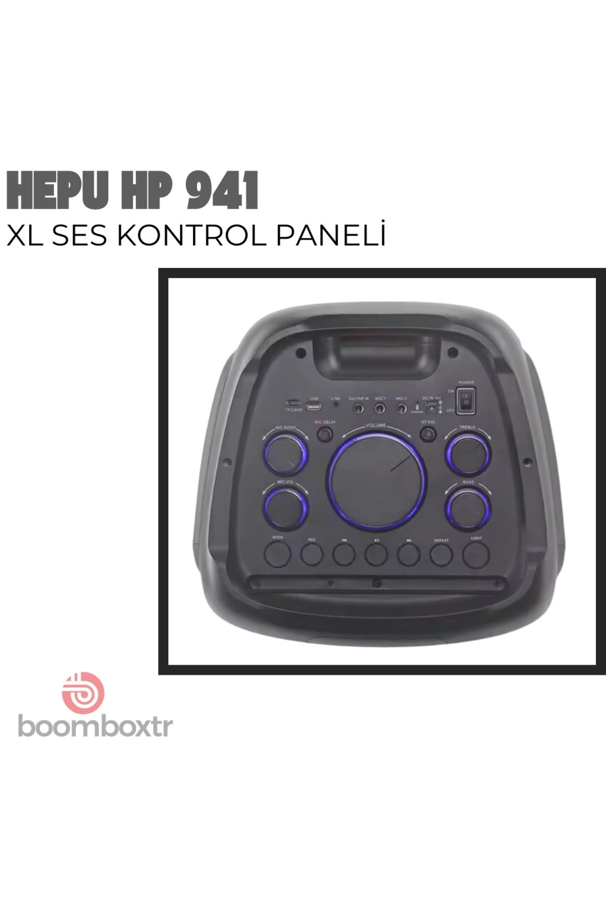 HEPU HP-940 Bluetooth Hoparlör | 80W RMS | 2x10” Ultra Bass