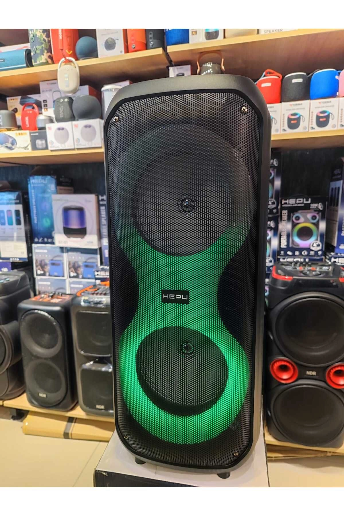 Hp 953 20 w rms Şarjlı Taşınabilir Amfi Özellikli Karaoke Bluetooth Parti Hoparlörü 8 inc*2