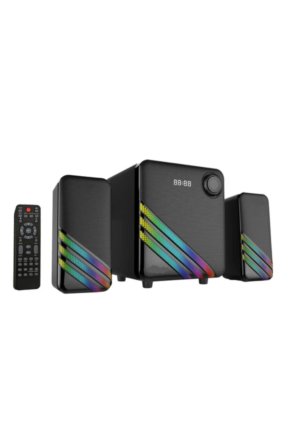 HP-TV02 2+1 Bluetooth Sinema Sistemi Rgb Usb,Aux,Tf