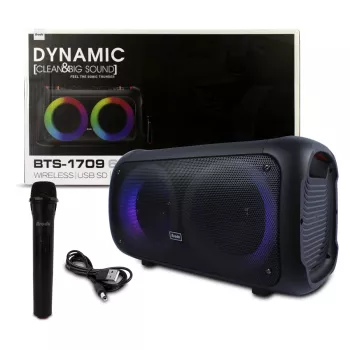 Bts 1709 Taşınabilir Şarjlı Bluetooth Hoparlör 30w