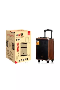 Baab B-Q8 Taşınabilir Ahşap Şarjlı Bluetooth Hoparlör 40 w Rms 8 inc Subwoofer