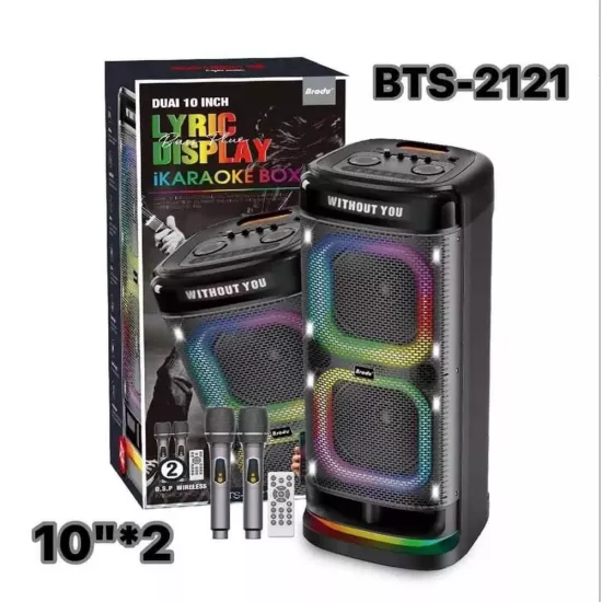  BTS-2121 Taşınabilir Bluetooth Hoparlör 80w*2 RMS