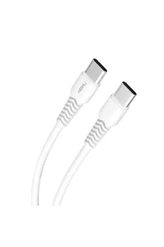 HP-420 Mild Type-C - Type-C Qc3.0 20W Şarj Kablosu 1mt Beyaz