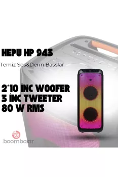 HEPU HP-943 Bluetooth Parti Hoparlör | 80W RMS | Ultra Bass