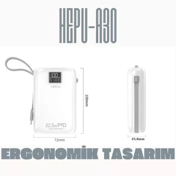 Hepu HP A-03 30.000 mAh Power Bank 22.5W PD 