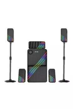HP-TV03 5+1 Surround Bluetooth Sinema Sistemi Rgb Usb,Aux,Tf