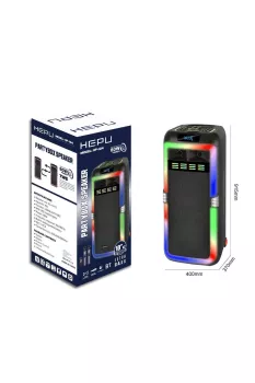 HP 104 Taşınabilir Bluetooth Hoparlör 80 w Rms 2*10 inc Subwoofer Ultra Bass