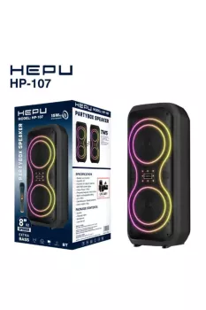 HEPU HP-107 Bluetooth Hoparlör | 30W RMS | 2x8” Woofer