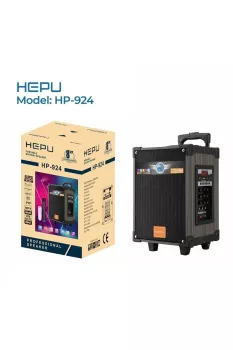HP 924 3 kanallı Taşınabilir Şarjlı Bluetooth Amfi Parti Hoparlörü  Çanta Tipi 8 inc ultra bass