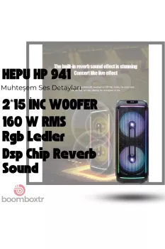 HEPU HP-941 Partybox Bluetooth Hoparlör | 160W RMS