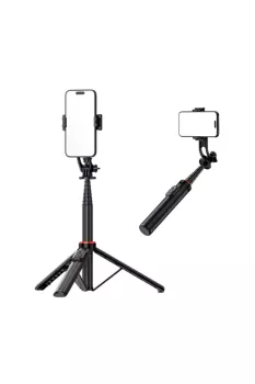 Hepu Hp T12 Stabil Tripod Bluetooth Selfie Çubuğu Ayarlanabilir Uzunluk 150 Cm ios android uyumlu