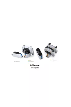 TP5-05103E Ps5 Dualsense Joystick Şarj Standı Göstergeli Şarj Istasyonu Fast Charging