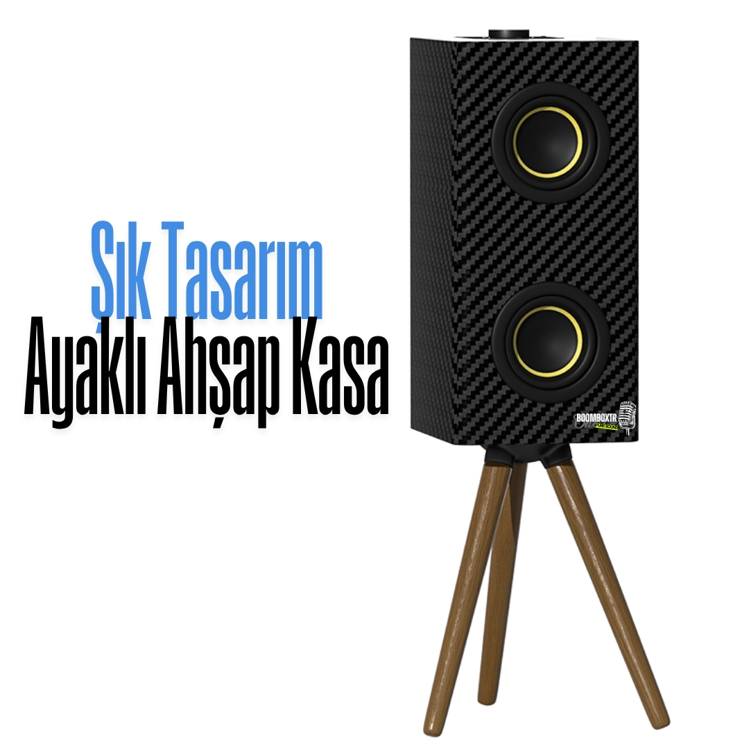 Retro D67 Bluetooth Hoparlör 24W | Ahşap Ayaklı Şık Tasarım | Uzun Pil Ömrü | USB AUX TF Girişli
